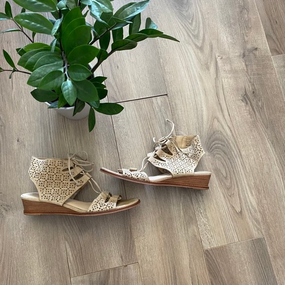 Vince Camuto Rose Suede Wedge Sandal - Picture 1 of 10